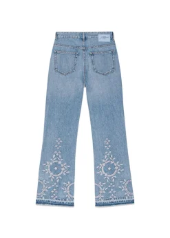 Broderie Anglaise Denim Betzy Cropped
