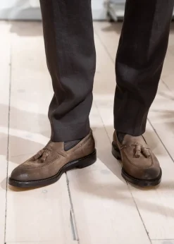 Brown Suede Loafer Tassels