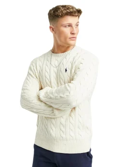 Cable Knit Cotton Sweat