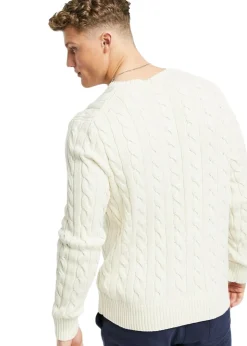 Cable Knit Cotton Sweat