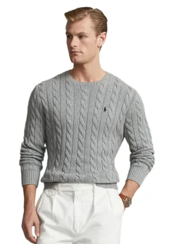 Cable Knit Cotton Sweat