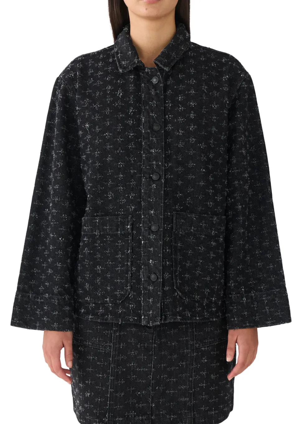 Cory Jacket Black Punch Denim