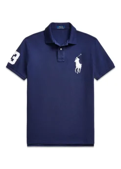 Custom Slim Fit Big Pony Mesh Polo Shirt