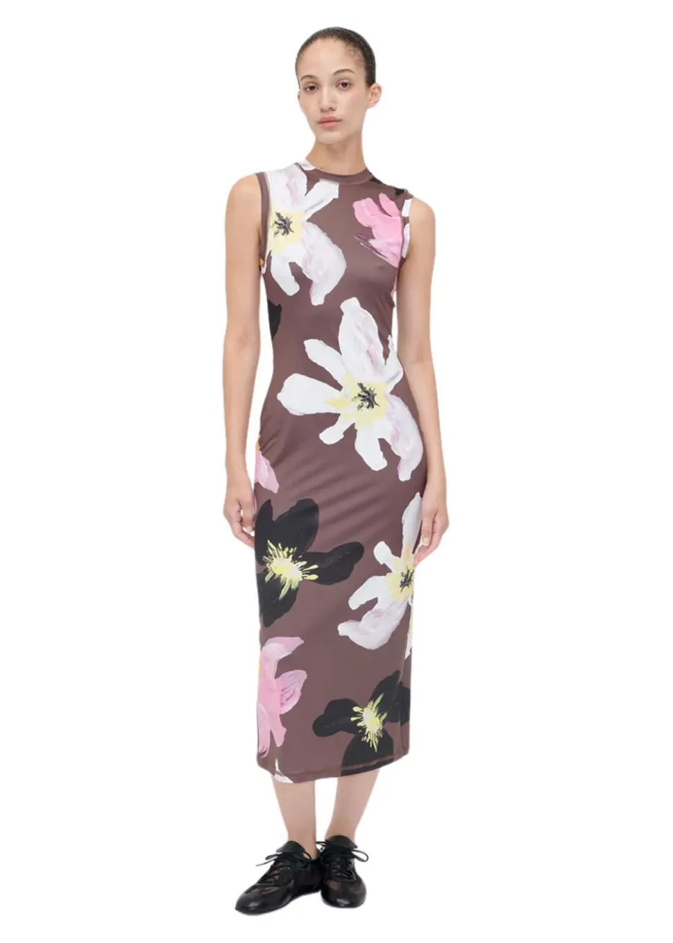 ELASTIC TANK CREWNECK DRESS