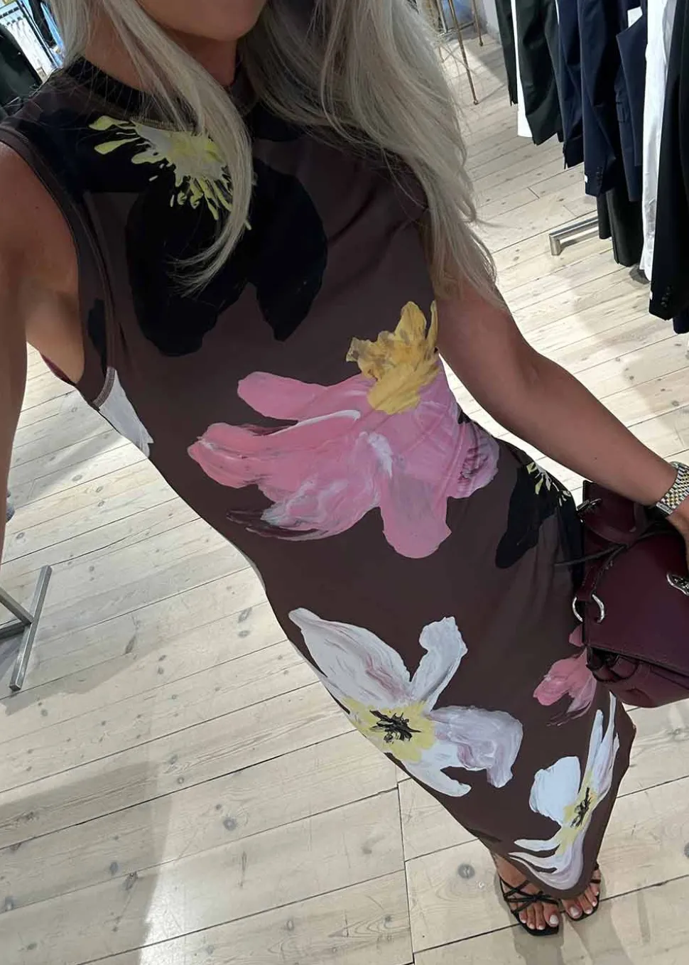 ELASTIC TANK CREWNECK DRESS