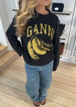 Fine Brushed Alpaca Banana Oversized O-neck