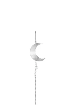 Half Moon Earring with pearl chain