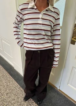 Hellenmd LS stripe polo