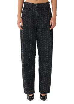 Janice Slung Jeans Black Punch Denim