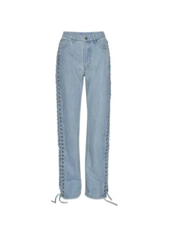 Laced Straight Leg Jeans