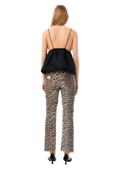 Print Denim Betzy Cropped