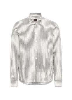 Reg Fit BD Striped Linen Shirt
