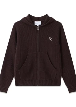 Rib Wool Knit Hoodie