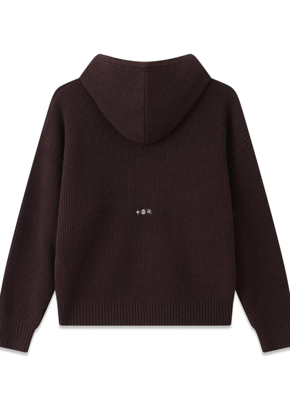 Rib Wool Knit Hoodie