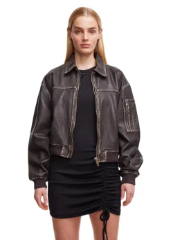 Rocker Leather Bomber