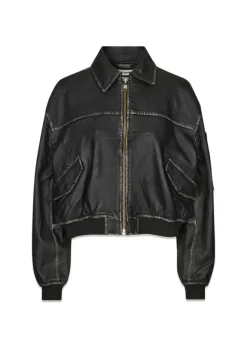 Rocker Leather Bomber