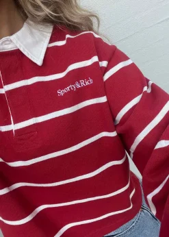 Serif Logo Cropped Rugby Polo