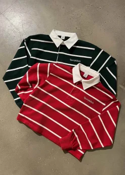 Serif Logo Cropped Rugby Polo