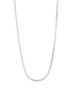 Short Snake Necklace Silver