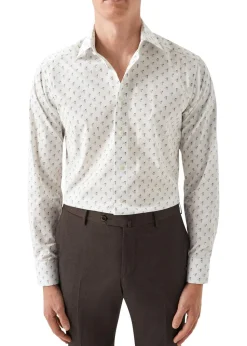 Slim Drink Print Poplin Shirt