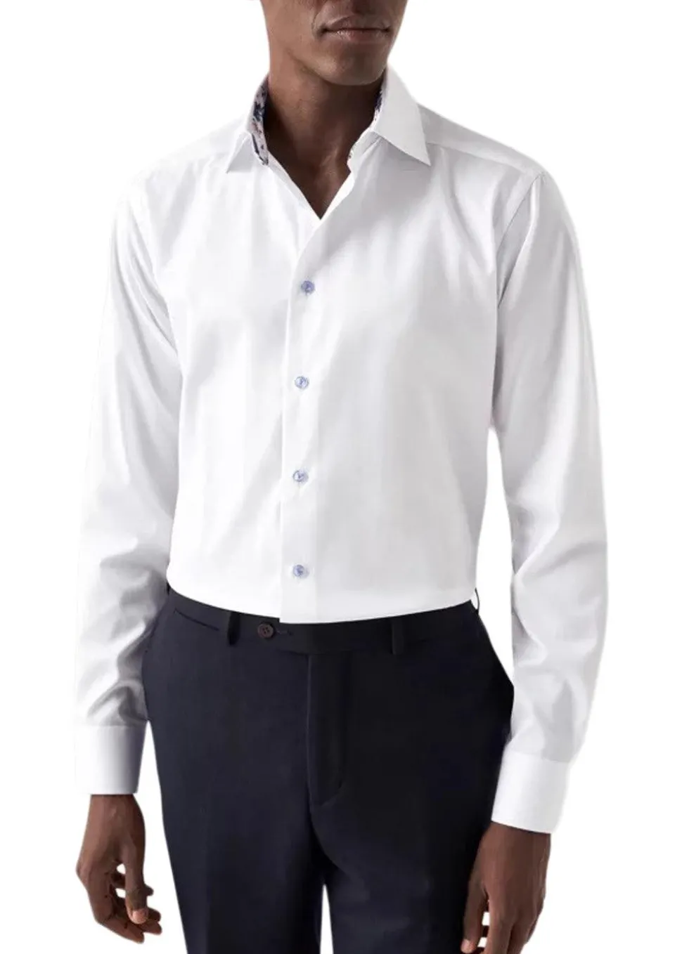 Slim Floral Effect Signature Twill Shirt