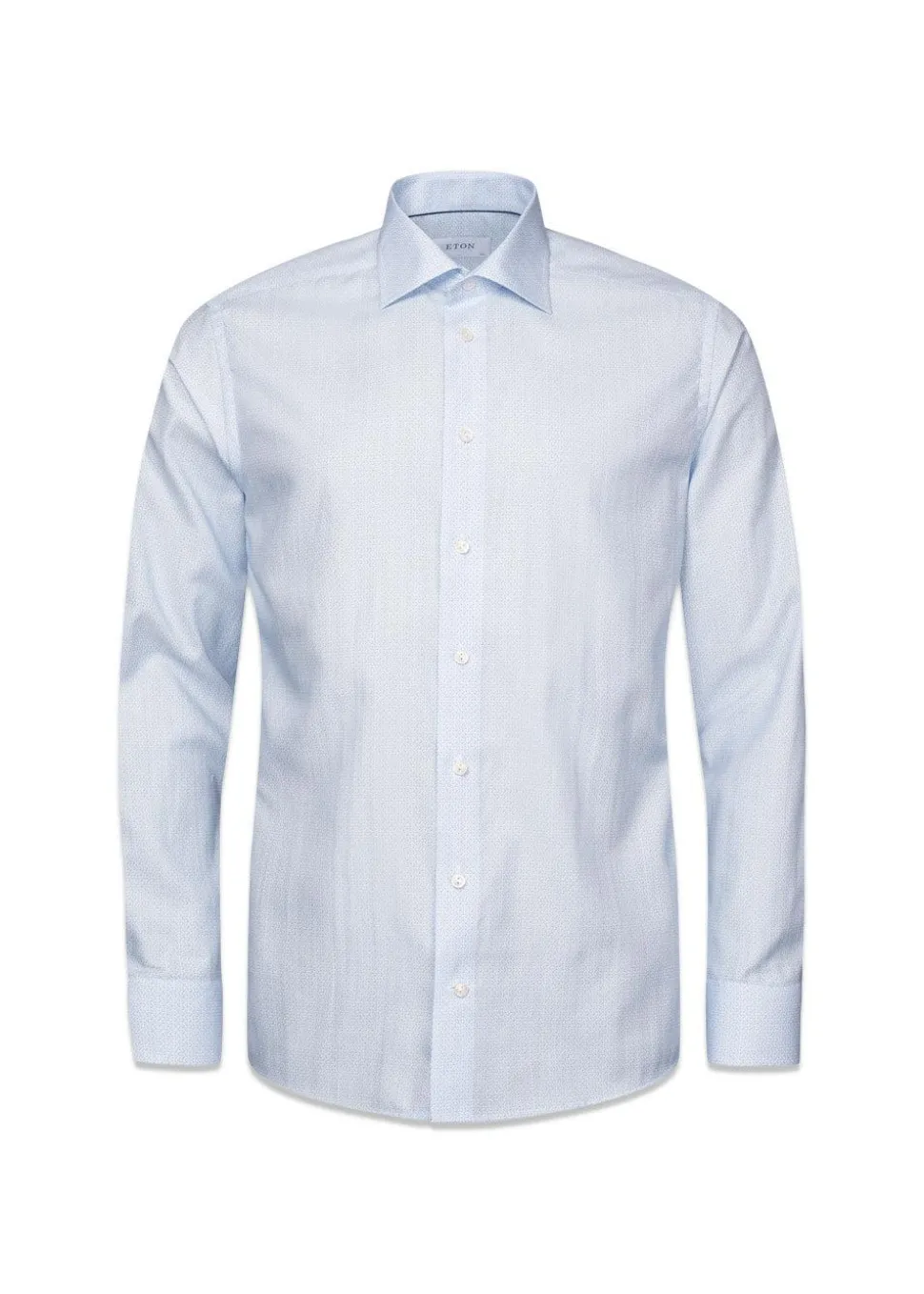 Slim Geometric Micro Print Twill Shirt