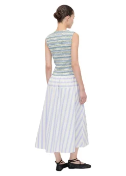 SMOCKED GATHERED TANK DRESS