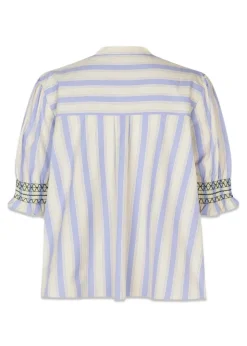 SMOCKED GATHERED TOP