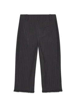 Stretch Stripe Tailoring Capri Pants