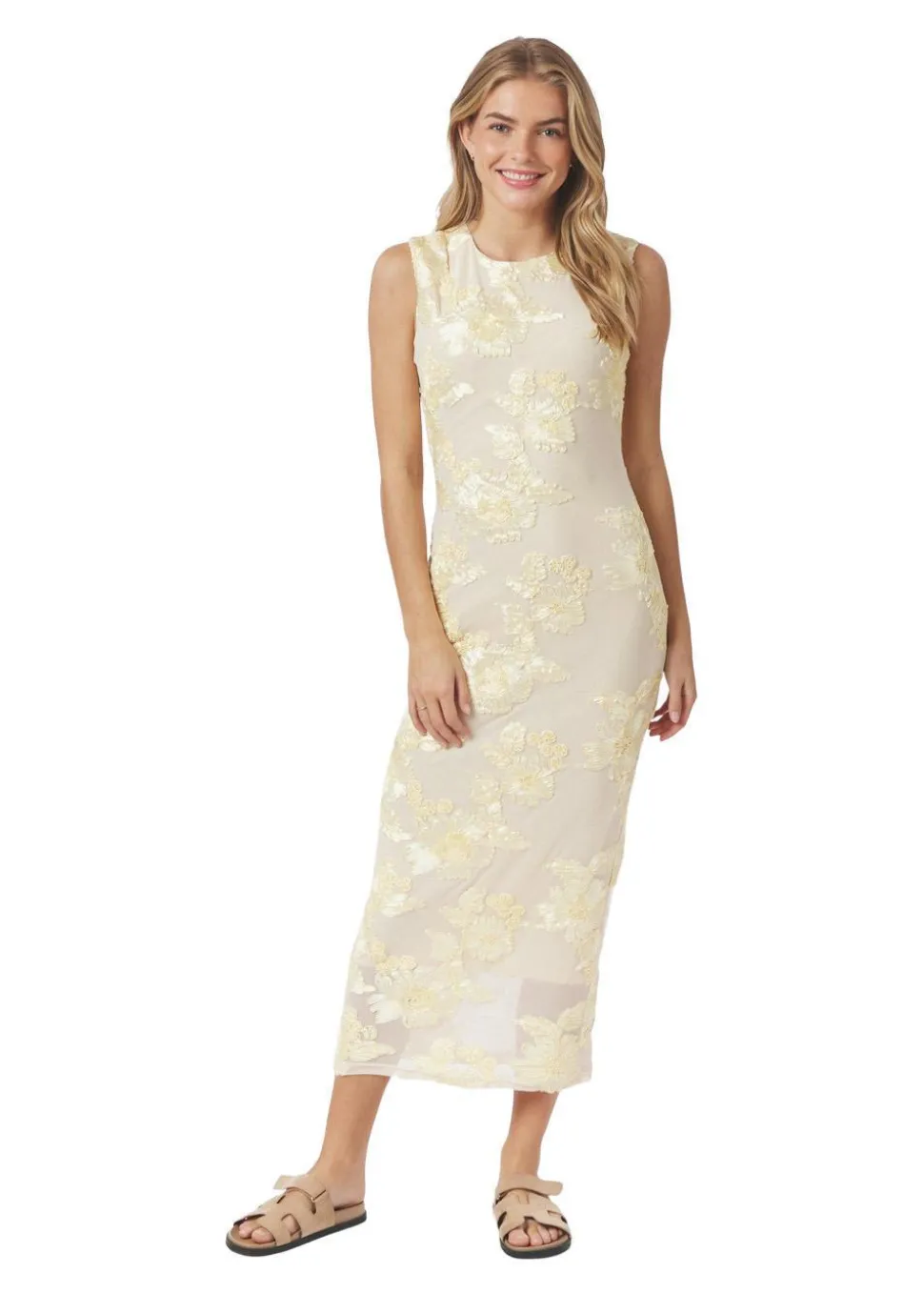 Tiranna Big Flower Mesh Dress